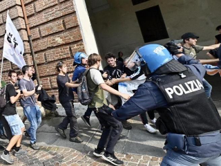 Sit-in ProPal davanti a Leonardo: bloccato l’accesso, tensioni con la polizia