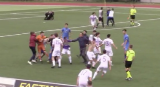 Rissa in campo e arbitro infortunato: sospesa la gara tra Valles Civita d’Antino e Cerchio