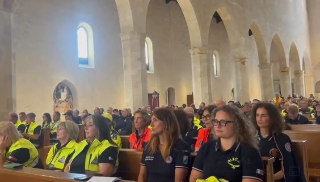 San Pio, patrono della Protezione Civile: celebrato a L’Aquila con oltre 300 volontari