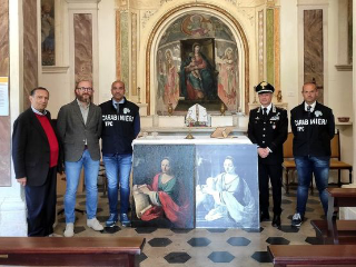 Sulmona, restituita alla Diocesi la tela trafugata nel 2004: raffigura Sant’Agnese